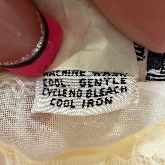 Vtg 80s Cream Lace Bridal Prairie Dress SZ 13-14 Victorian Romantic Cottagecore - Picture 15 of 16